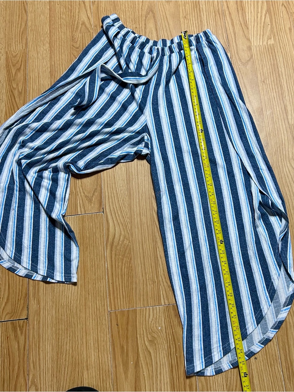 3/20 Laura Ashley beach vacation flowy striped wide leg pants ladies small - Picture 7 of 7